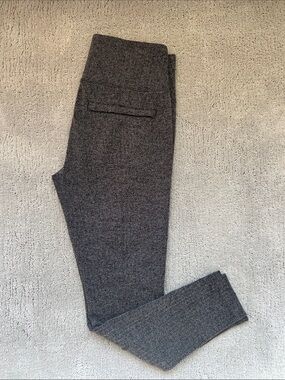 Athleta Charcoal Gray Herringbone High-Waist Delancey Leggings